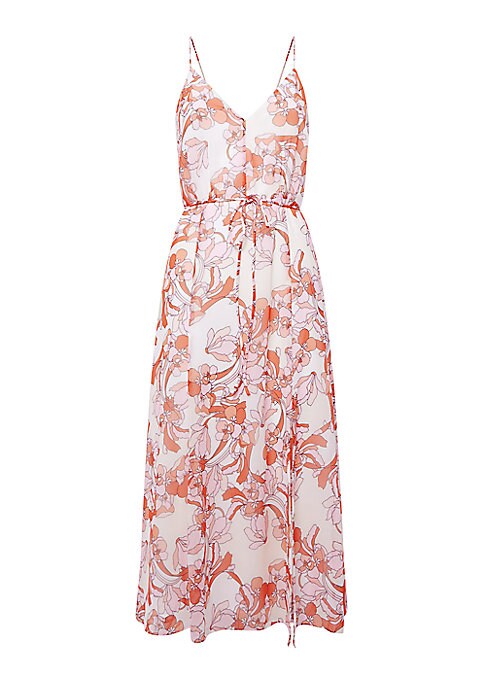 Floral Chiffon Midi Dress