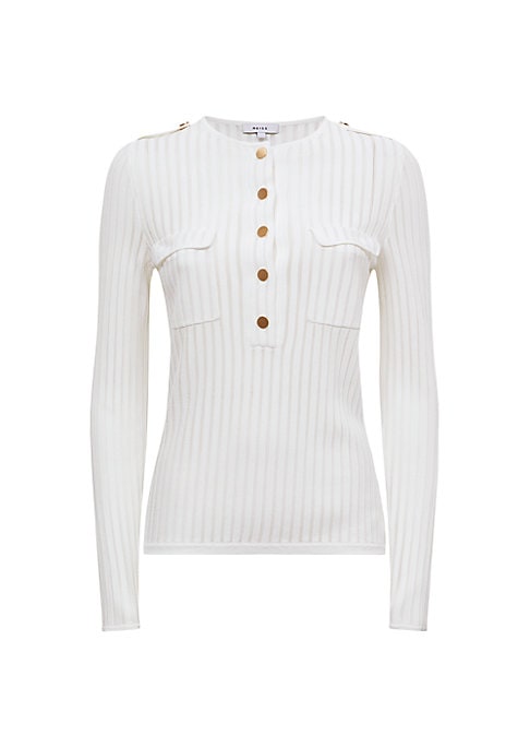 Chic Ribbed Snap Top