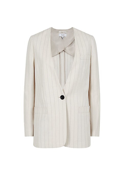 Stripe Twill Chic Blazer