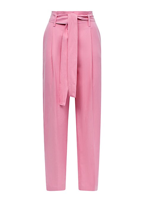 Belted High-Waist Trousers