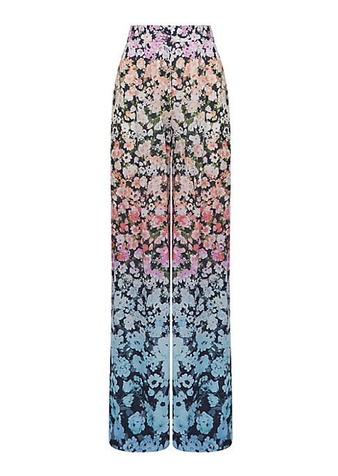 Floral High-Waist Trousers