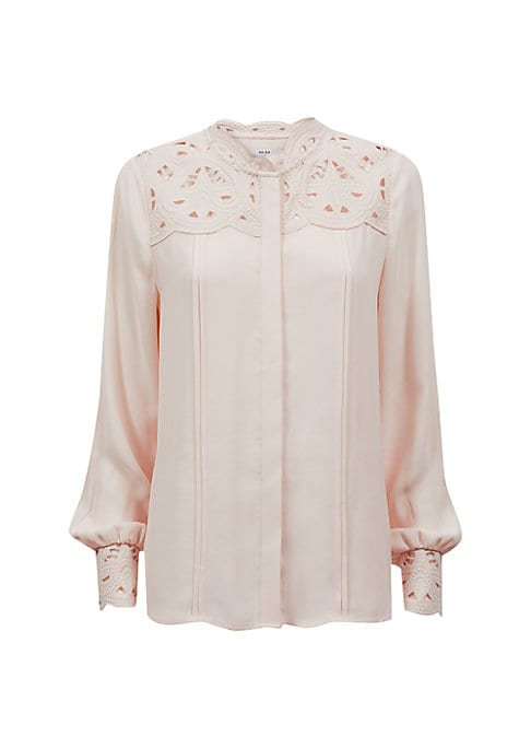 Embroidered Bishop Sleeve Blouse