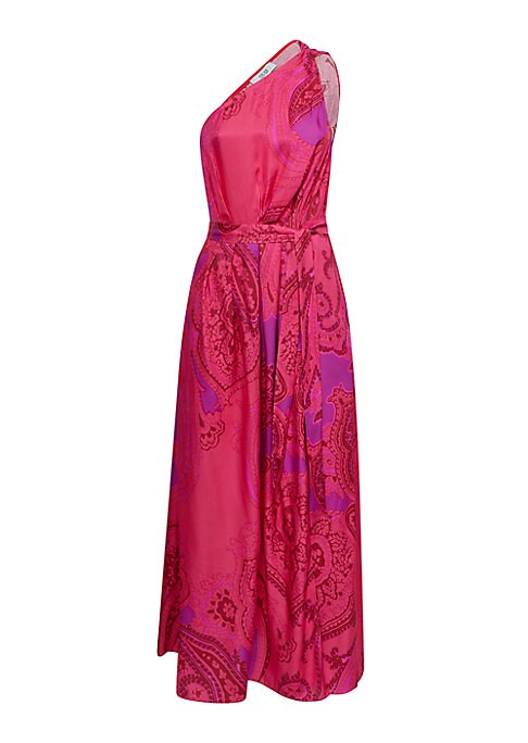 One-Shoulder Paisley Elegance