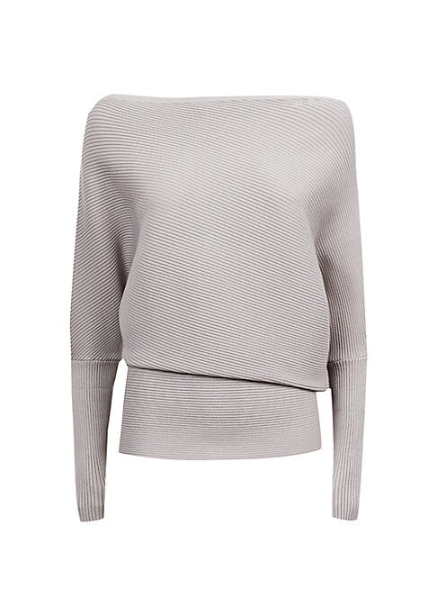 Ribbed Off-Shoulder Sweater