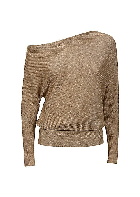 Metallic One-Shoulder Glam Top