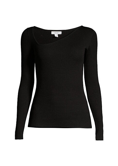 Asymmetric Rib Knit Top