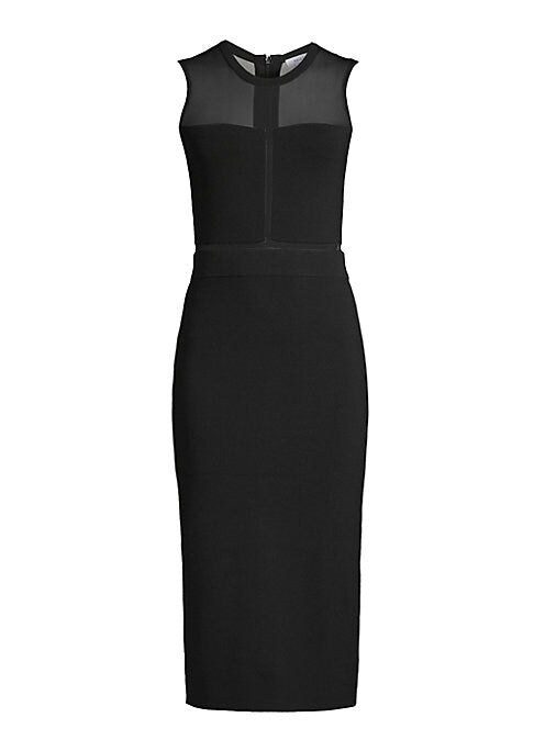 Elegant Mesh Midi Dress