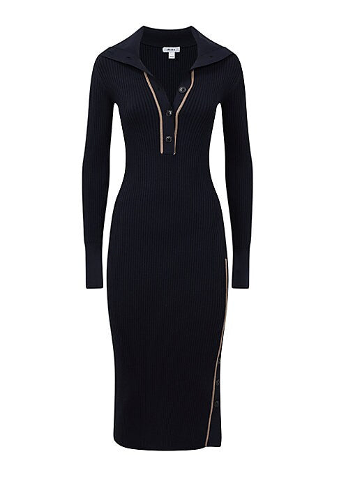 Ribbed Elegance Midi Dress