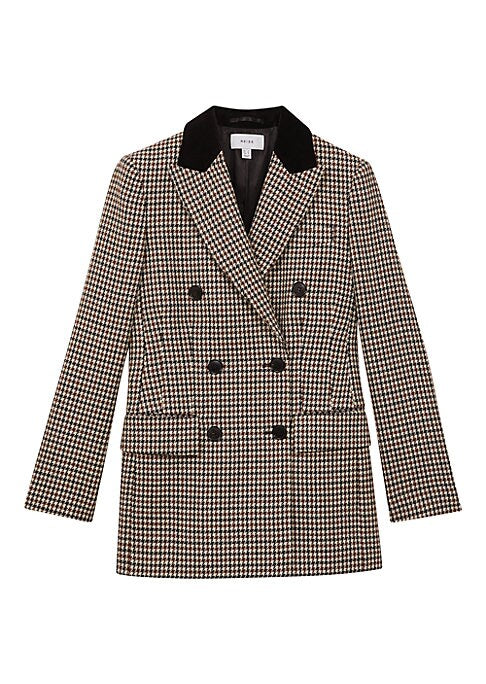 Puppy-Tooth Wool Jacket