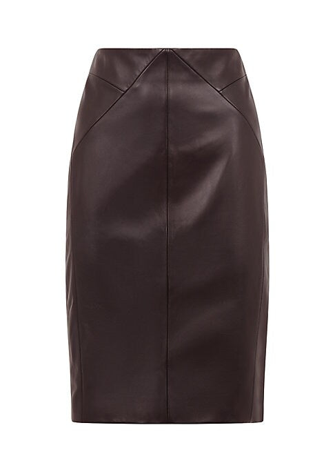 Elegant Leather Pencil Skirt