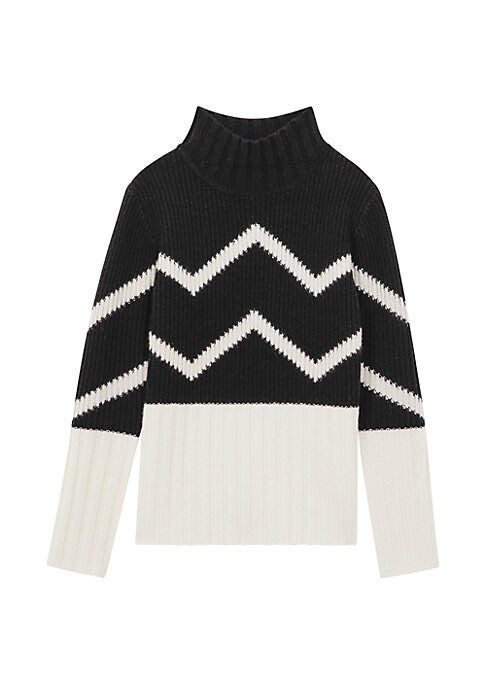 Cozy Zigzag Turtleneck Sweater