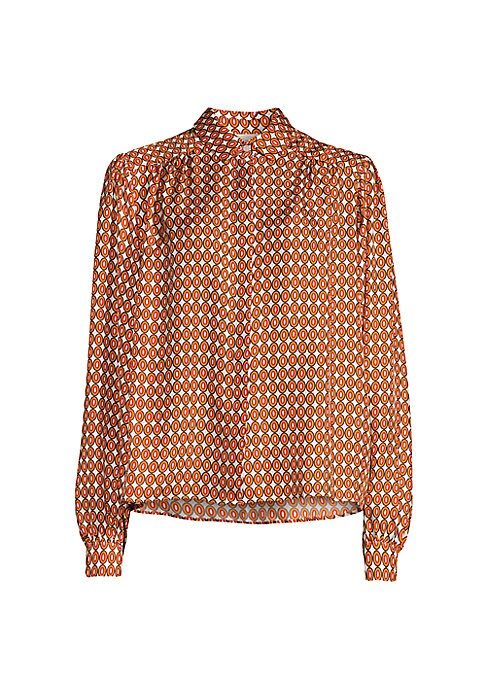 Vibrant Silk Bishop Top