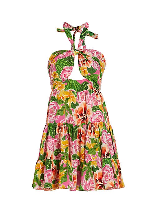 Floral Cut-Out Mini Dress