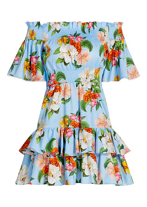 Floral Tiered Off-Shoulder Dress