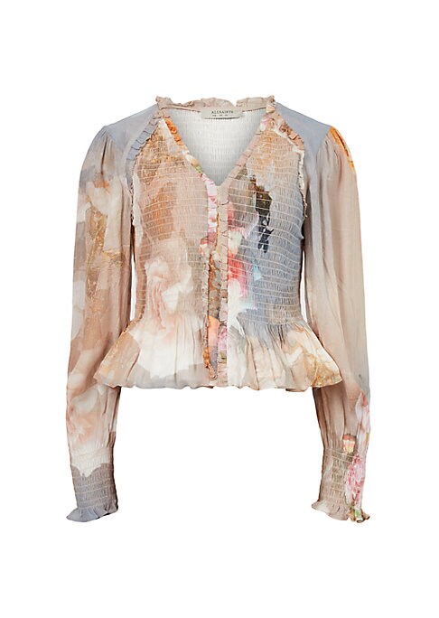 Floral Ruffle Top