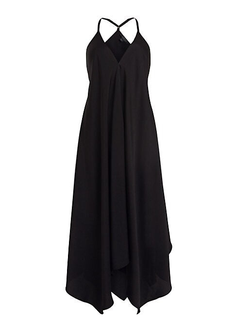 Draped Halterneck Midi-Dress