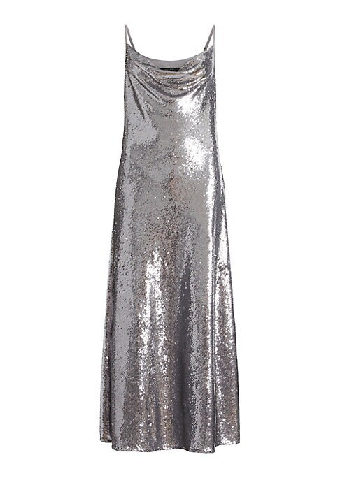 Sparkling Cowl Midi Dress