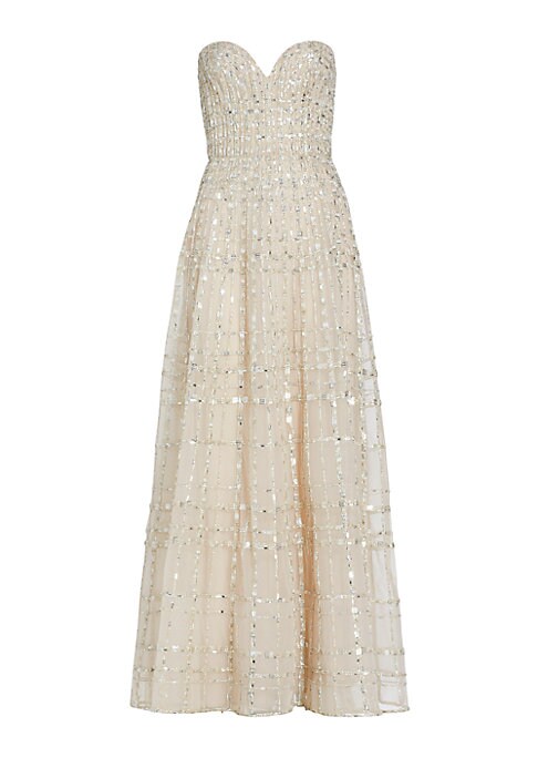 Beaded Tulle Evening Gown