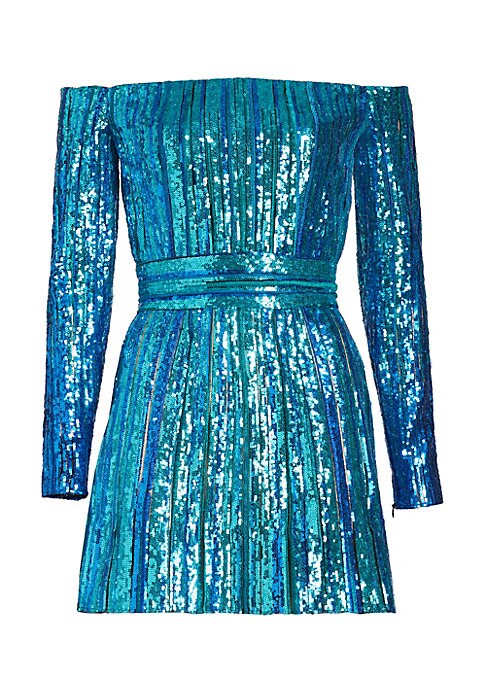 Sparkling Shoulder Minidress