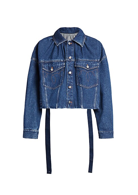 Chic Cropped Denim Coat