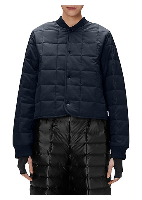 Quilted Crop Bomber Jacket