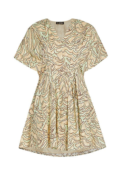 Flared Jacquard Dress