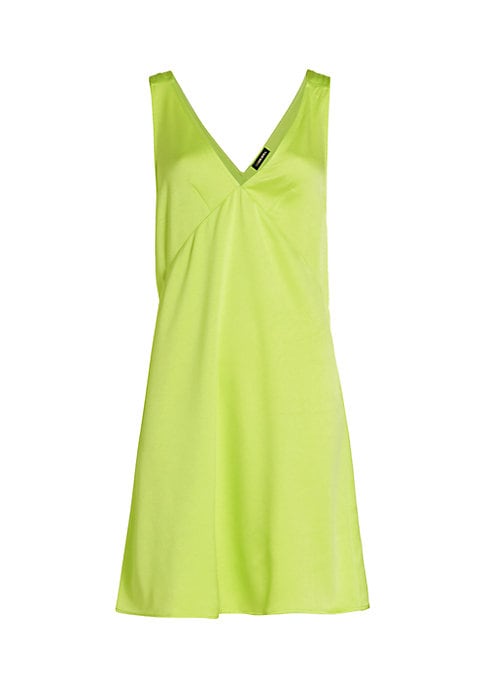 Satin Bow Mini Dress