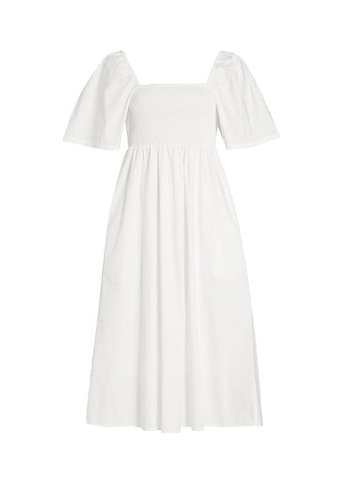 Smocked Square Neck Dress