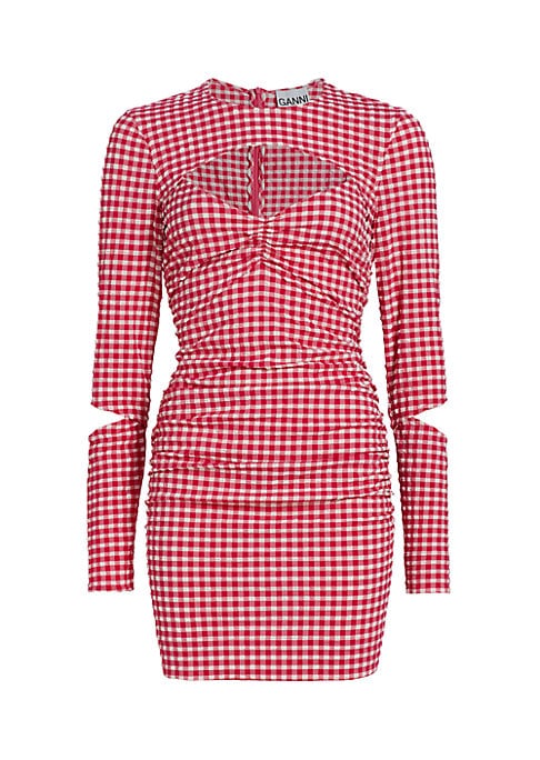 Gingham Cut-Out Dress