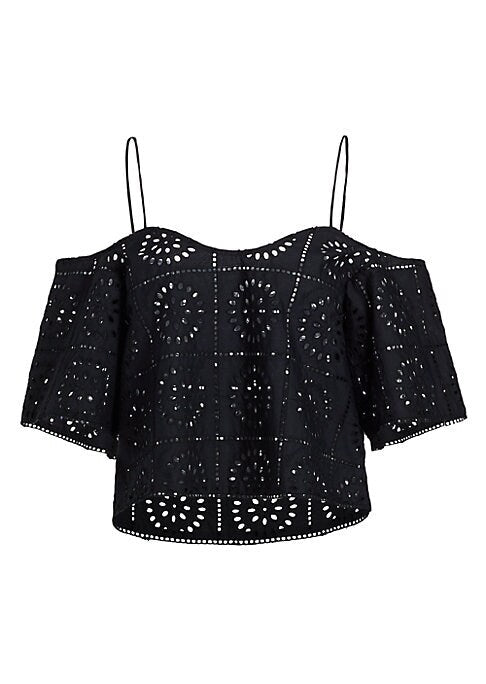 Chic Eyelet Crop Top