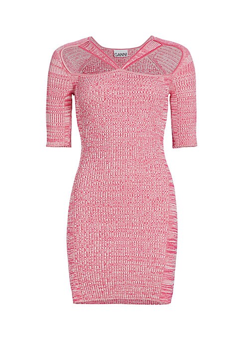 Chic Ribbed Cut-Out Dress