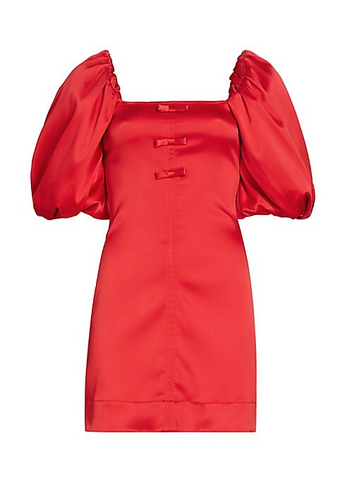 Bow-Detail Satin Dress