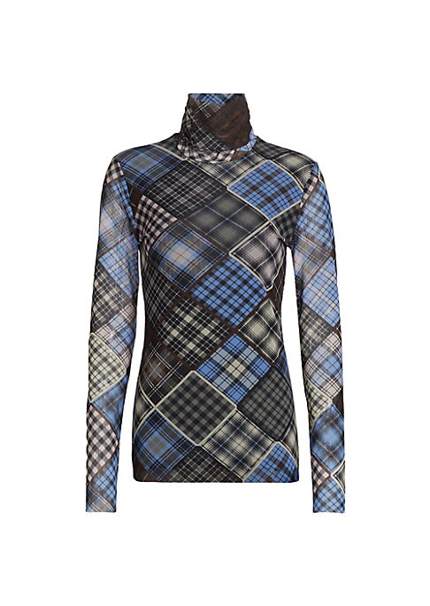 Mesh Turtleneck Statement Top