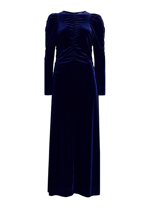 Velvet Ruched Maxi Dress