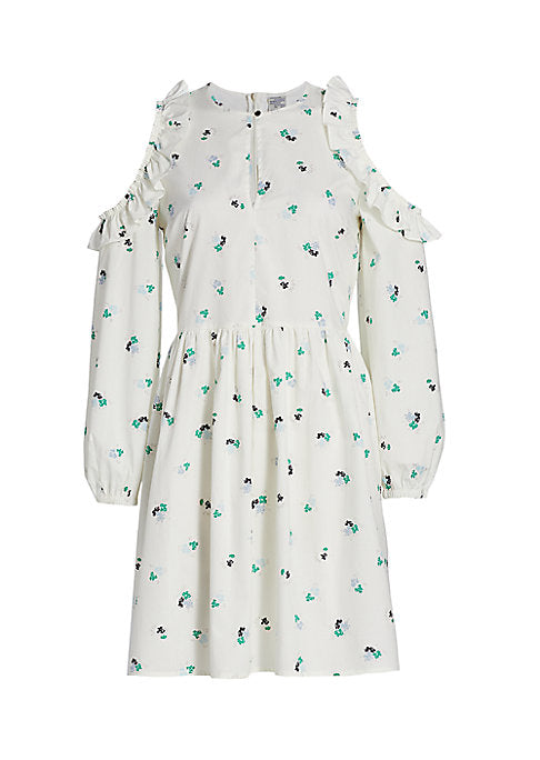 Floral Ruffle A-Line Dress