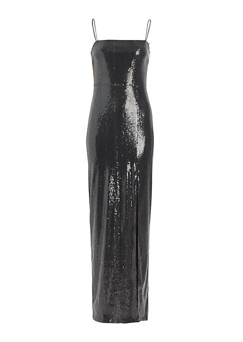 Glistening Side Slit Dress