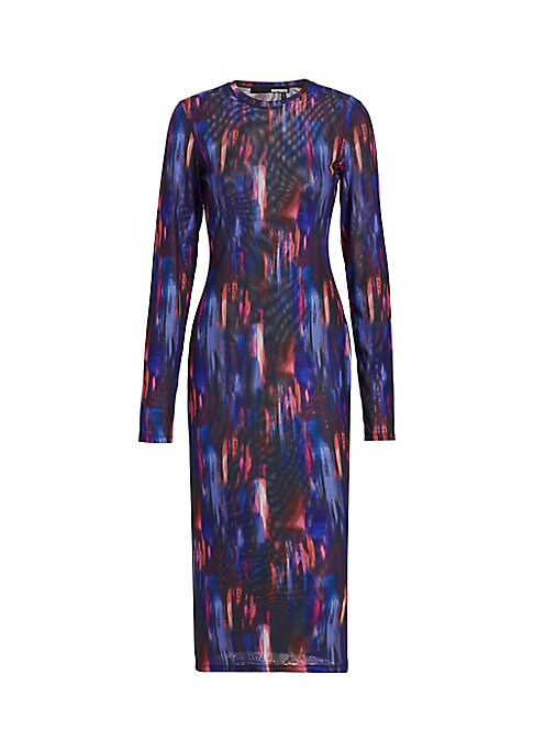 Vibrant Midi Print Dress