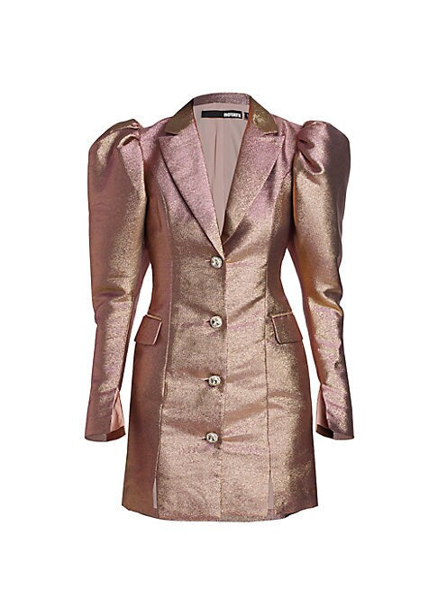 Metallic Elegance Blazer Dress