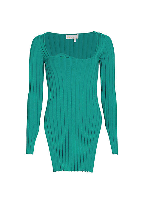 Lustrous Ribbed Knit Top