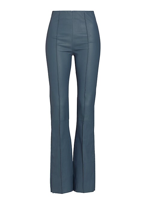 Flared Leather Trousers