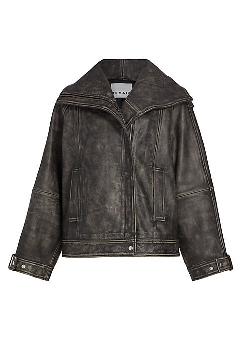 Vintage Leather Statement Jacket