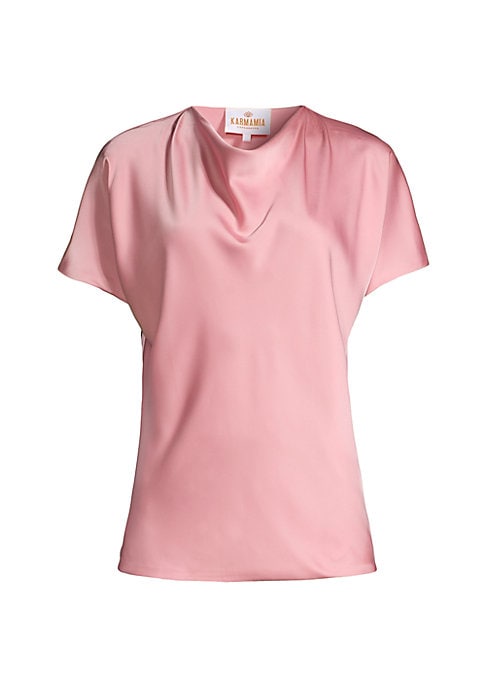 Satin Luxe Cowl Blouse