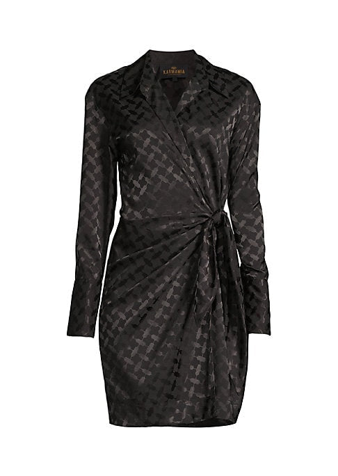 Festive Satin Wrap Dress