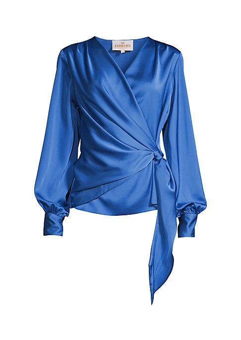 Satin Wrap Blouse