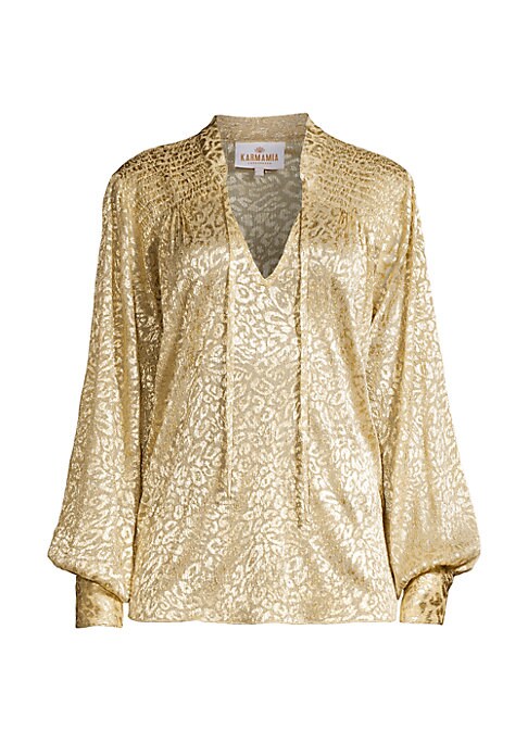 Metallic Leopard Blouse
