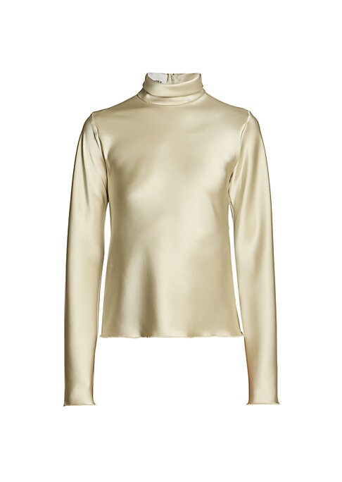 Satin Luxe Mock Neck Top