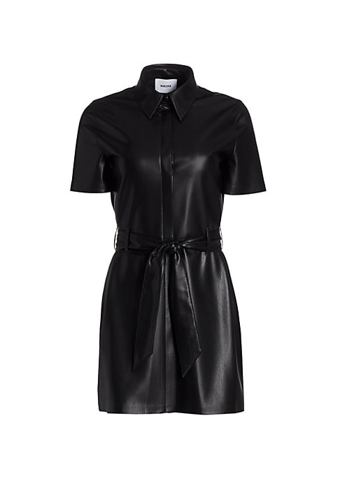 Chic Vegan Leather Dress