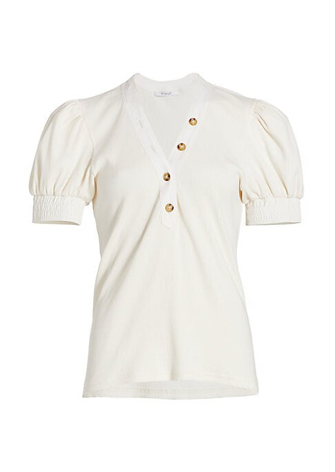 Puff Sleeve V-Neck Top