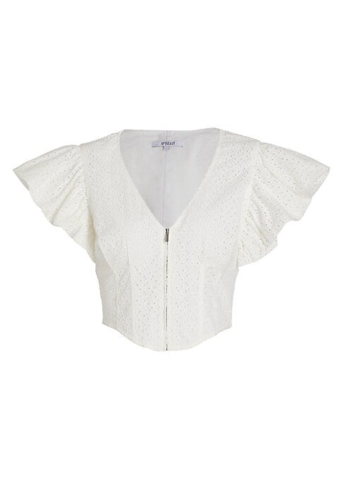 Lace Balloon Sleeve Top
