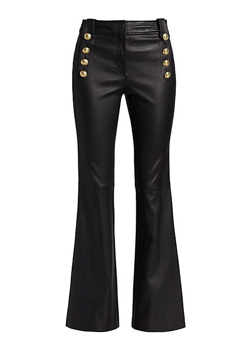 Edgy Flare Leather Pants